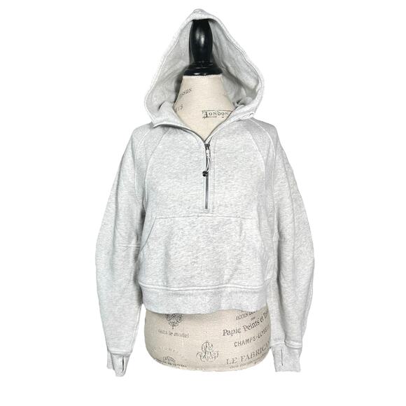 Lululemon | Women | Scuba Oversized Heather Gray Half Zip Cropped Hoodie | XS-S - Picture 2 of 13